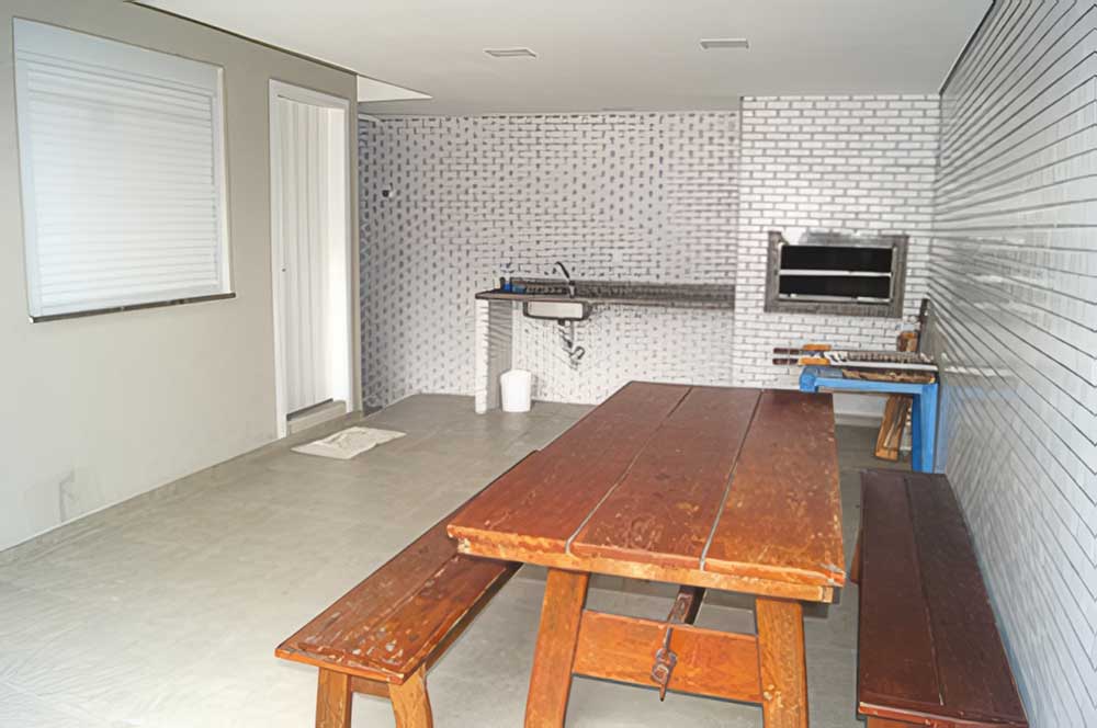 Área com churrasqueira