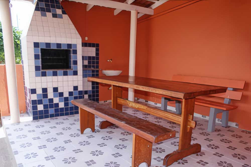 Área com churrasqueira